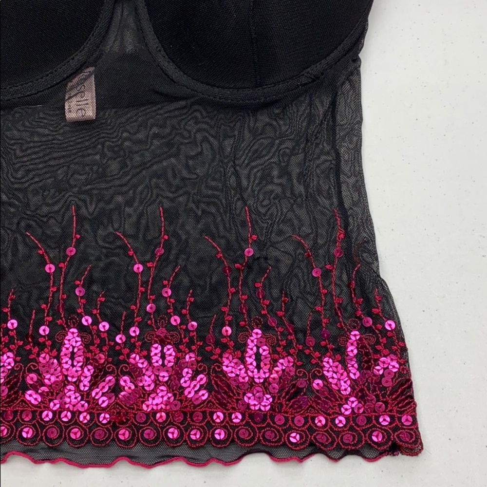 Roselle BLK/PNK Sequin Camisole, 36B *P1044 - Picture 2 of 8